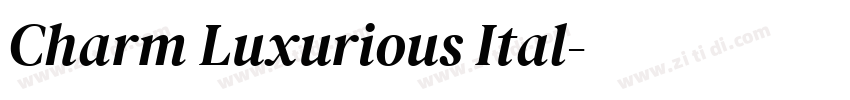 Charm Luxurious Ital字体转换